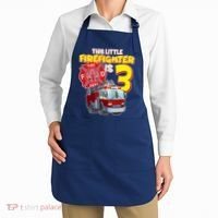 3rd Birthday This Little Firefighter Is Three Apron thumb 2