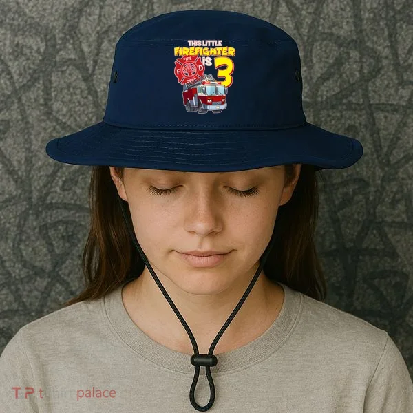 3rd Birthday This Little Firefighter Is Three Bucket Hat