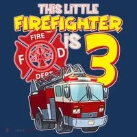 3rd Birthday This Little Firefighter Is Three Bucket Hat thumb 4
