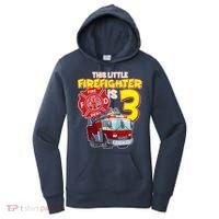 3rd Birthday This Little Firefighter Is Three Women's Hoodie thumb 0