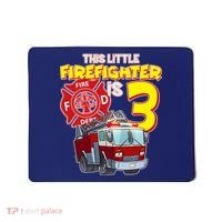 3rd Birthday This Little Firefighter Is Three Mousepad thumb 0