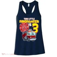 3rd Birthday This Little Firefighter Is Three Women's Tank Top thumb 0