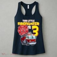 3rd Birthday This Little Firefighter Is Three Women's Tank Top thumb 3