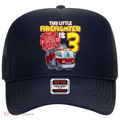 3rd Birthday This Little Firefighter Is Three Hat