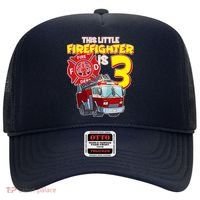 3rd Birthday This Little Firefighter Is Three Hat thumb 0
