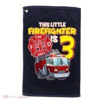 3rd Birthday This Little Firefighter Is Three Golf Towel thumb 0