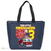 3rd Birthday This Little Firefighter Is Three Tote Bag thumb 0