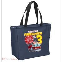 3rd Birthday This Little Firefighter Is Three Tote Bag thumb 2