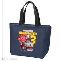 3rd Birthday This Little Firefighter Is Three Tote Bag thumb 3
