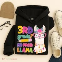 3rd Grade? No Prob Llama Hoodie thumb 4