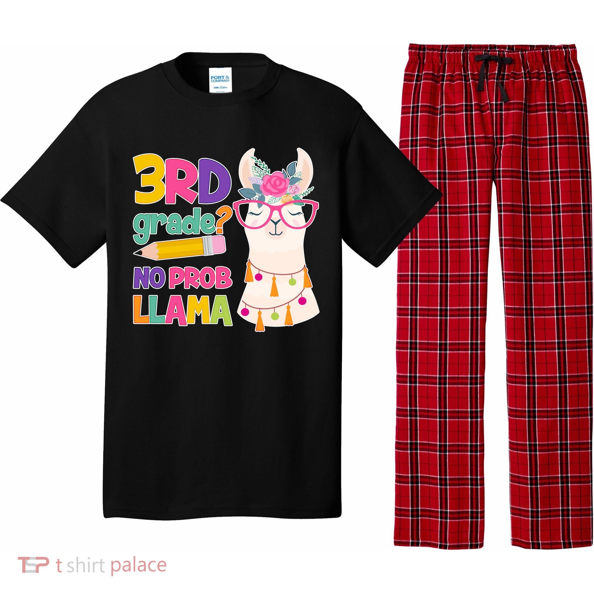 3rd Grade? No Prob Llama Pajama Set