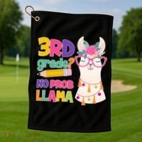 3rd Grade? No Prob Llama Golf Towel thumb 1