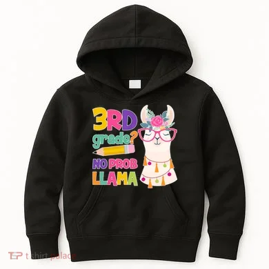 3rd Grade? No Prob Llama Kids Hoodie