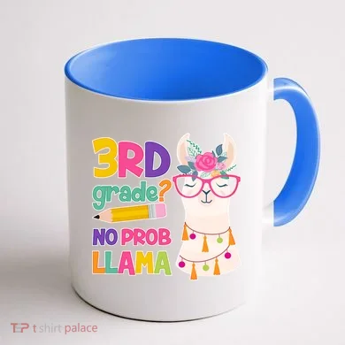 3rd Grade? No Prob Llama Coffee Mug back
