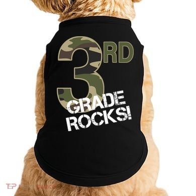 3rd Grade Rocks Camo Doggie Tank