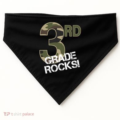 3rd Grade Rocks Camo USA-Made Doggie Bandana