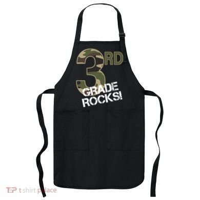 3rd Grade Rocks Camo Apron