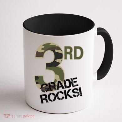 3rd Grade Rocks Camo Coffee Mug back
