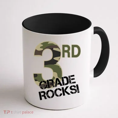 3rd Grade Rocks Camo Coffee Mug back
