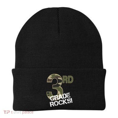 3rd Grade Rocks Camo Beanie