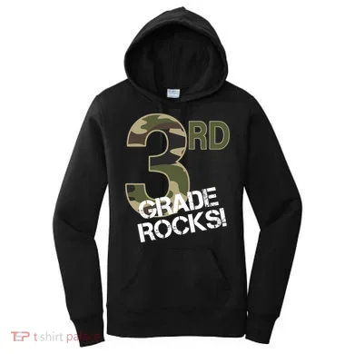 3rd Grade Rocks Camo Women's Hoodie