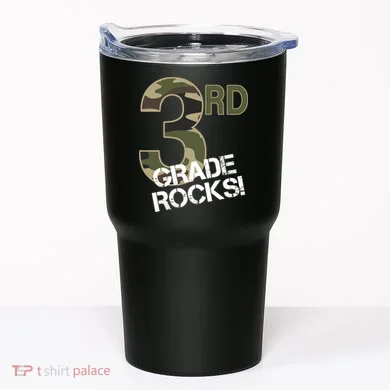 3rd Grade Rocks Camo Tumbler