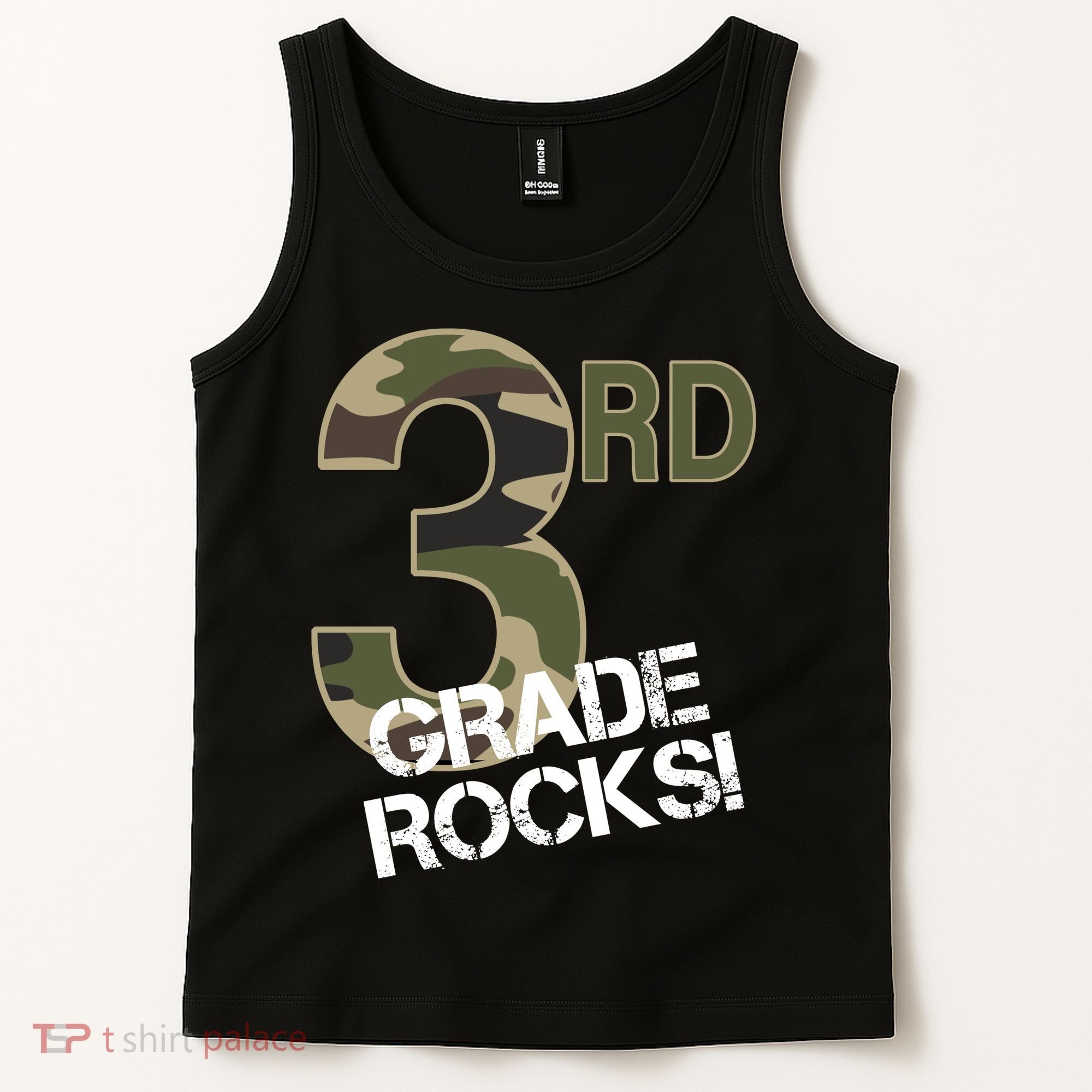 3rd Grade Rocks Camo Tank Top