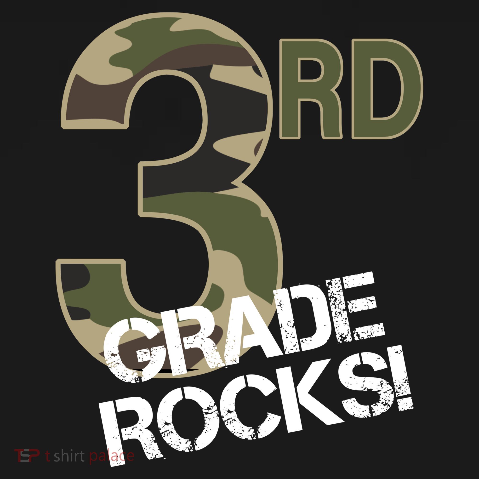 3rd Grade Rocks Camo Tank Top