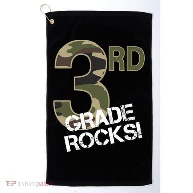 3rd Grade Rocks Camo Golf Towel
