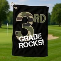 3rd Grade Rocks Camo Golf Towel thumb 1