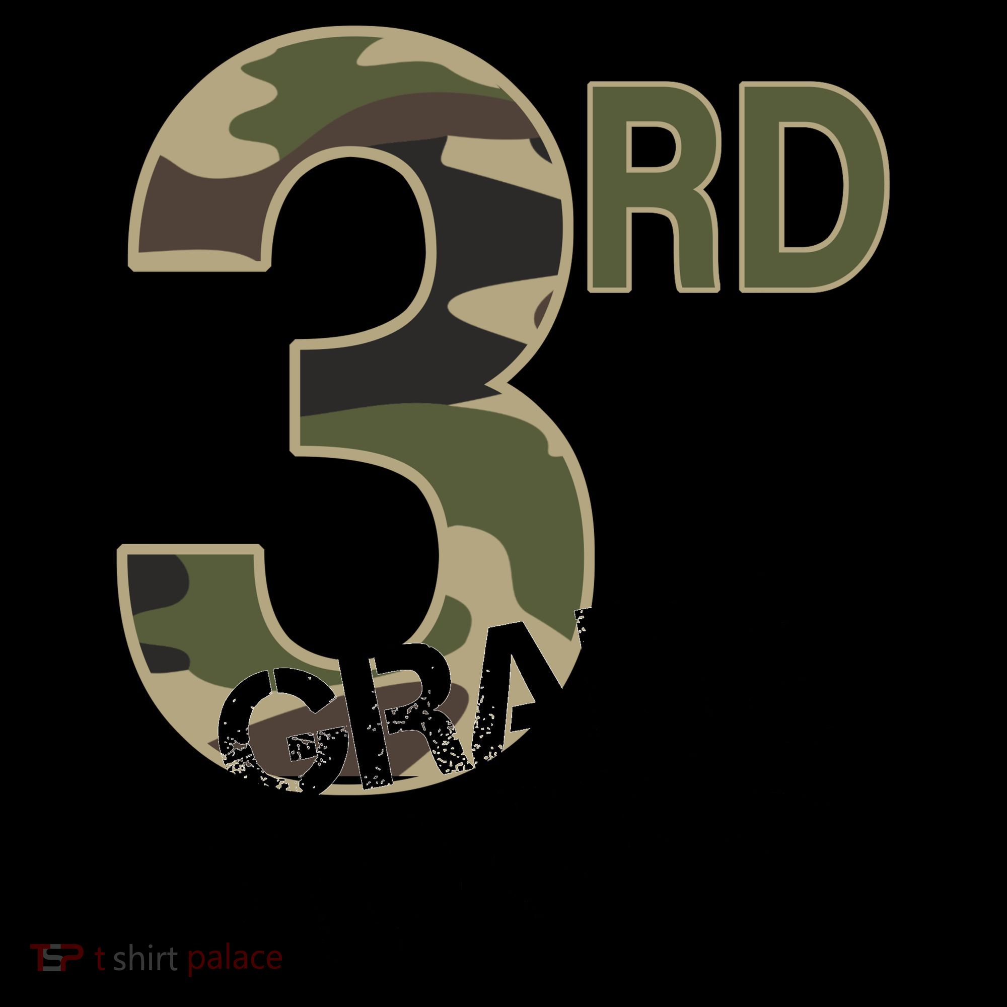 3rd Grade Rocks Camo Kids Colorblock Raglan Jersey