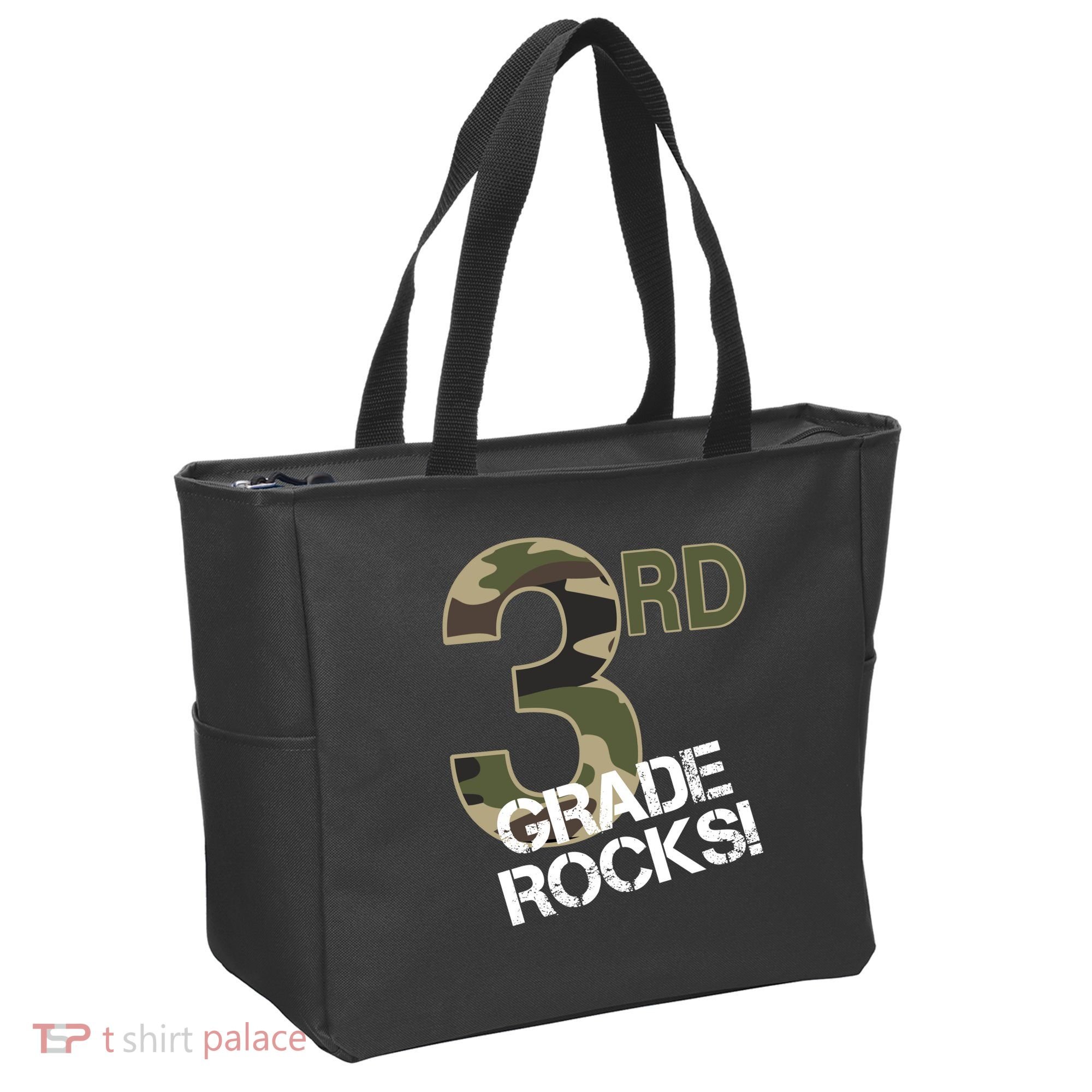 3rd Grade Rocks Camo Tote Bag