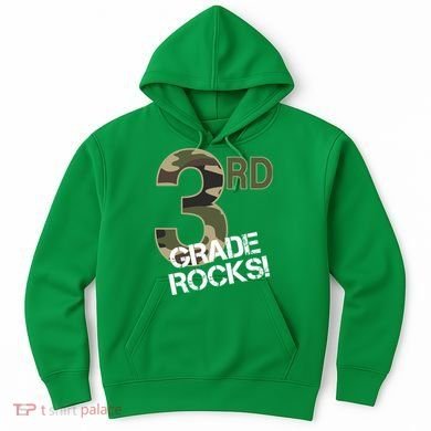3rd Grade Rocks Camo Hoodie