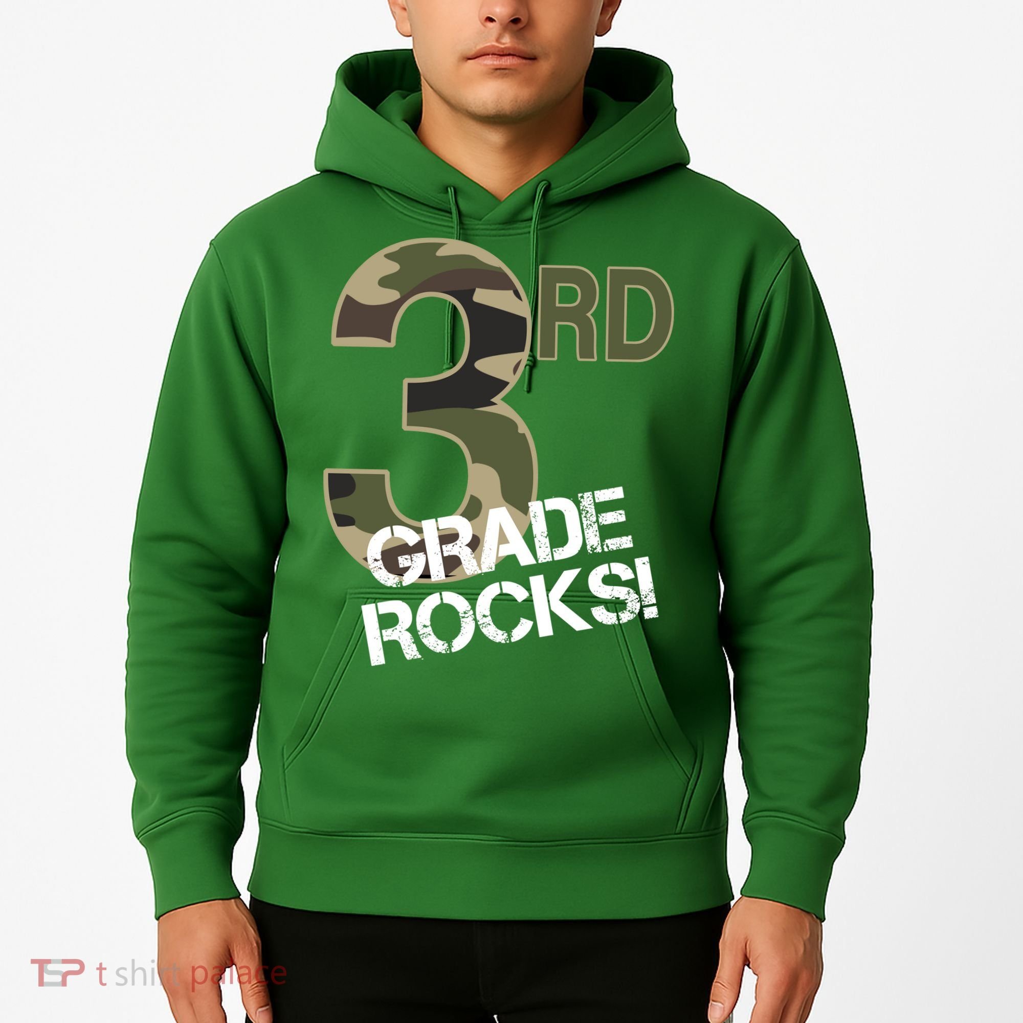 3rd Grade Rocks Camo Hoodie