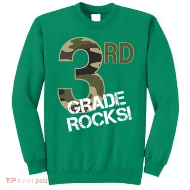 3rd Grade Rocks Camo Sweatshirt