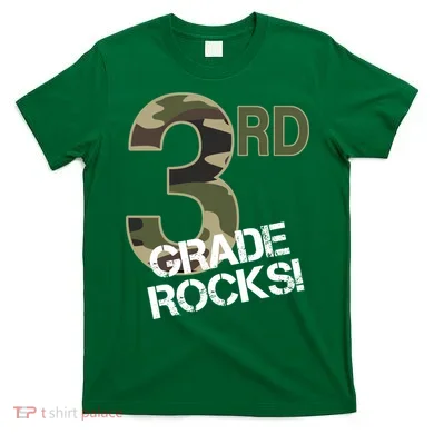 3rd Grade Rocks Camo T-Shirt