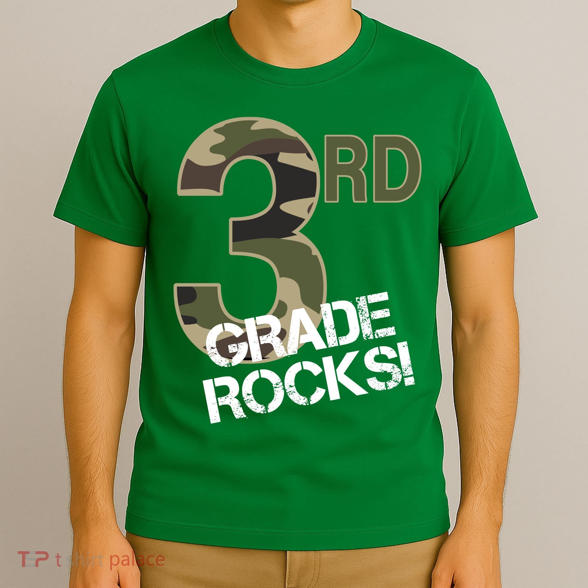 3rd Grade Rocks Camo T-Shirt