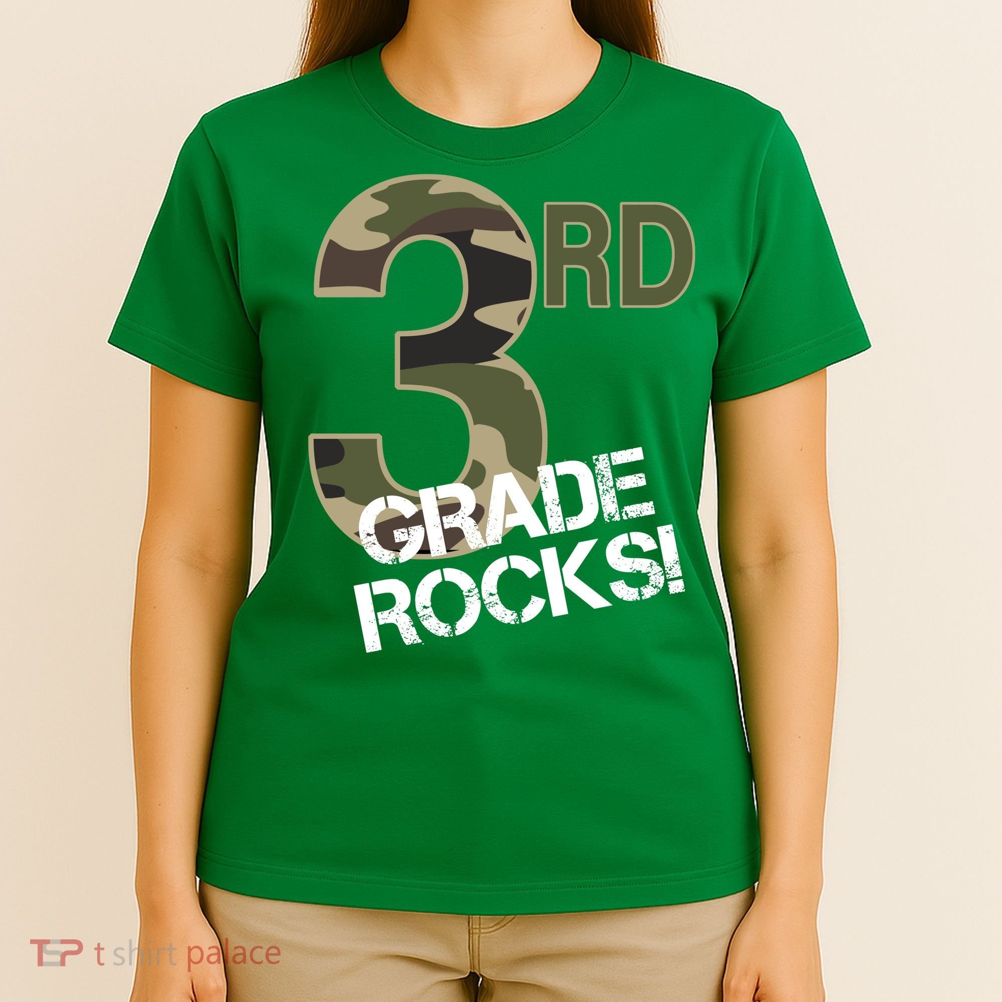 3rd Grade Rocks Camo T-Shirt