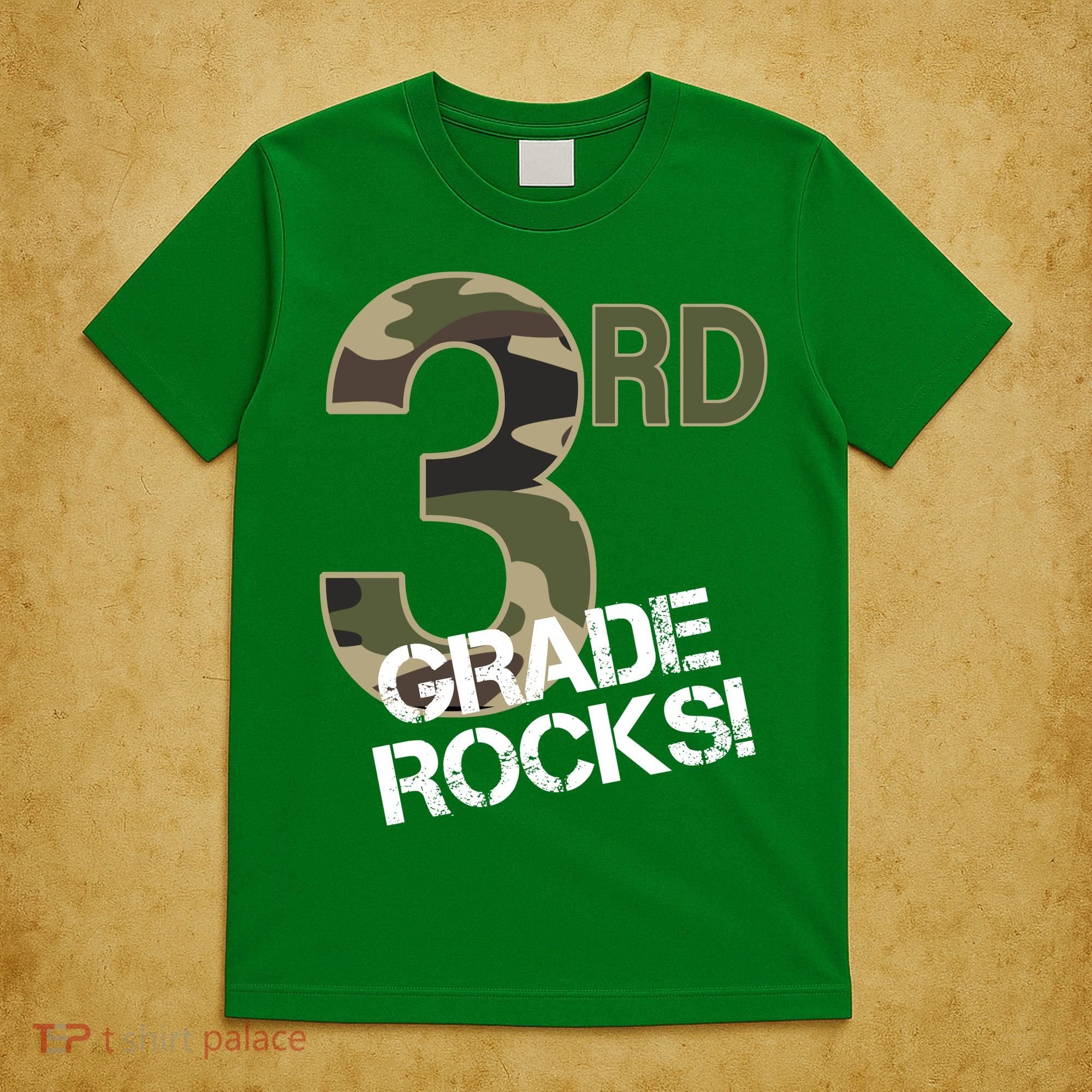 3rd Grade Rocks Camo T-Shirt