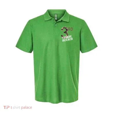 3rd Grade Rocks Camo Polo