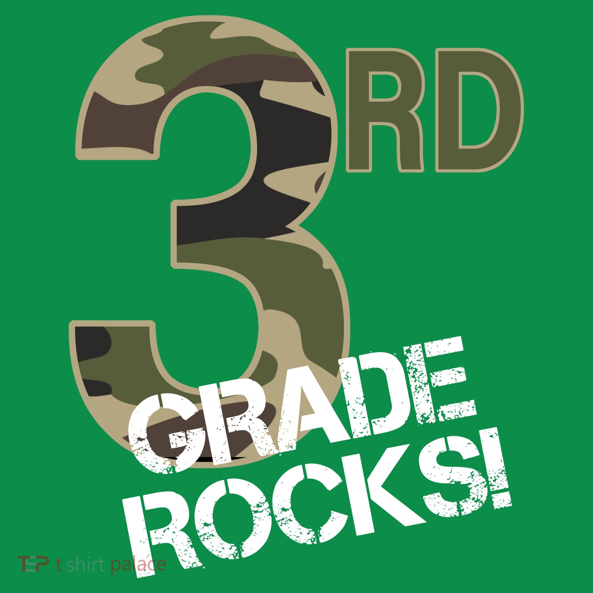 3rd Grade Rocks Camo Baby Bodysuit