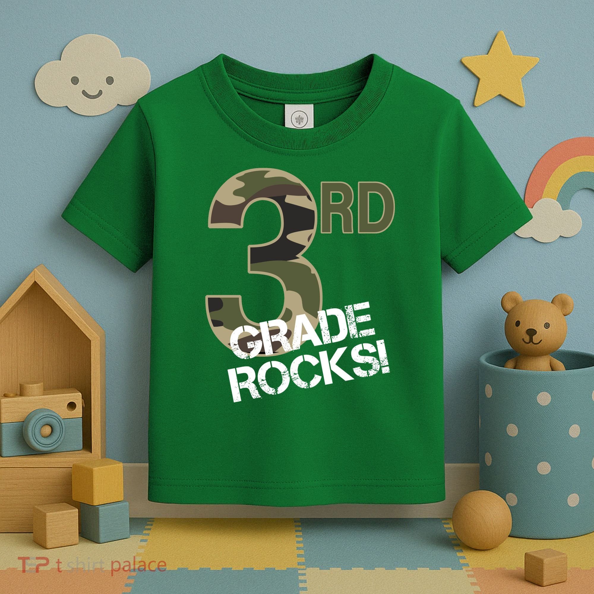 3rd Grade Rocks Camo Toddler T-Shirt