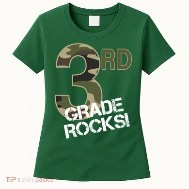 3rd Grade Rocks Camo Women's T-Shirt