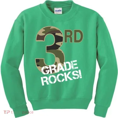 3rd Grade Rocks Camo Kids Sweatshirt