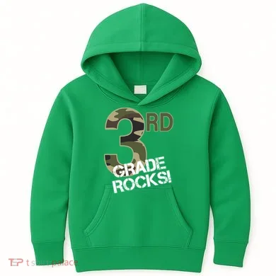 3rd Grade Rocks Camo Kids Hoodie