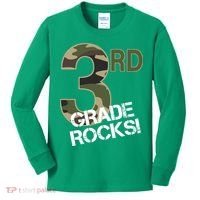 3rd Grade Rocks Camo Kids Long Sleeve Shirt thumb 0