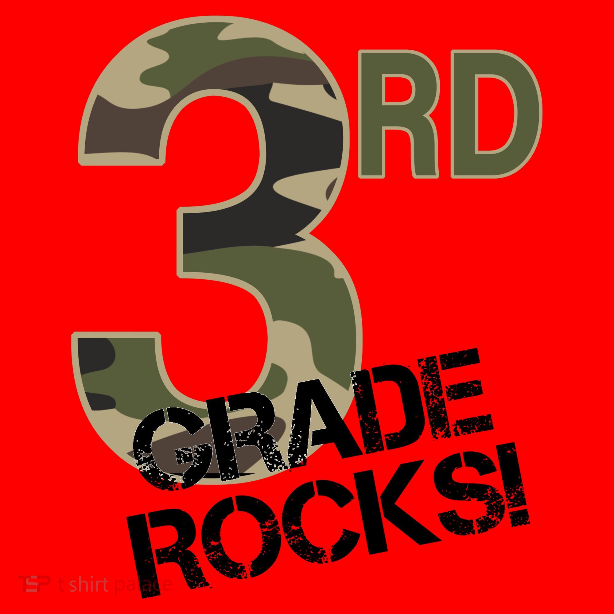 3rd Grade Rocks Camo Santa Hat