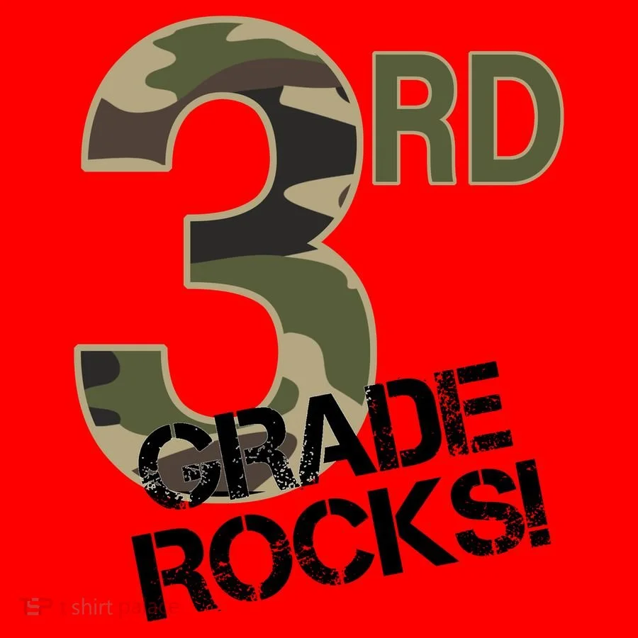 3rd Grade Rocks Camo Santa Hat