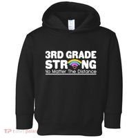 3rd Grade Strong No Matter The Distance Toddler Hoodie thumb 0