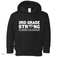 3rd Grade Strong No Matter The Distance Toddler Hoodie thumb 0